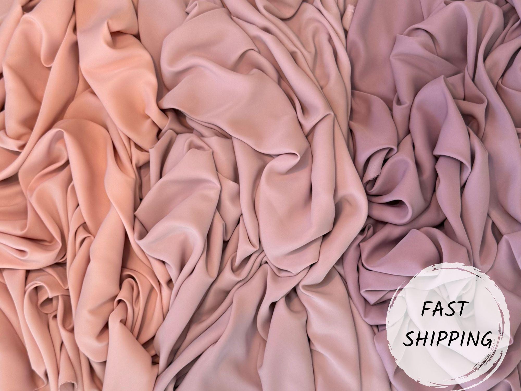 Crepe Fabric: Medium Weight Polyester Elastane Blend, 59" Wide