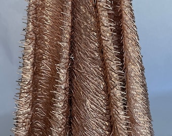 Gold fringe sequence dangle sequence mesh silver 3D lace