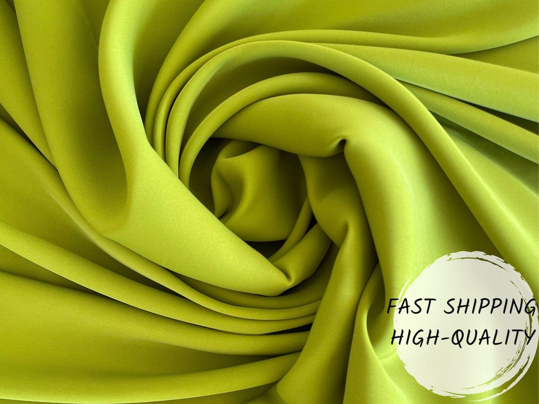Olive Stretch Polyester Crepe main image 0
