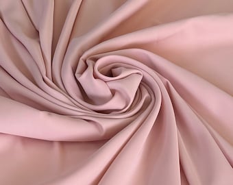 Dusty Pink Stretch Crepe Fabric: Elegant Dress & Suit Material