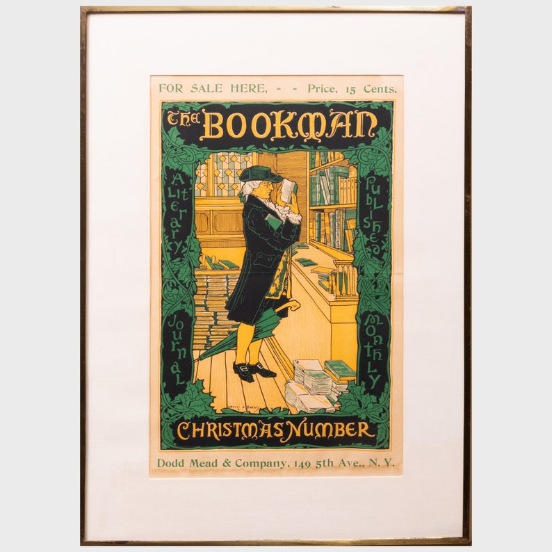 Original Vintage Louis J. Rhead quot;The Bookmanquot; Christma Original Vintage Louis J. Rhead quot;The Bookmanquot; Christma