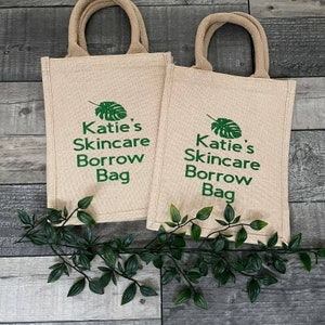 Borrow Bag, 21x26cm  jute bag, perfect for small business, haircare borrow bag, skincare borrow bag, waxmelts borrow bag.