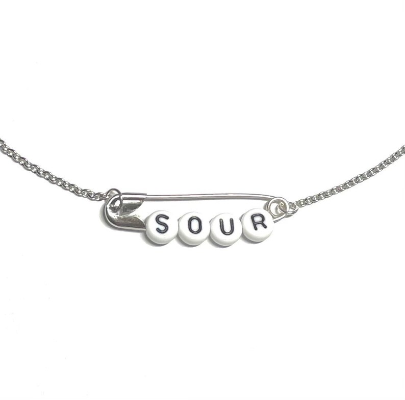 Sour by Olivia Rodrigo inspired safety pin necklace 