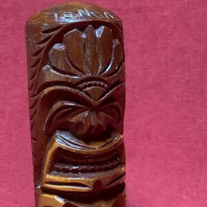 Carved Wooden Tiki Totem Statue from Tonga 24cm