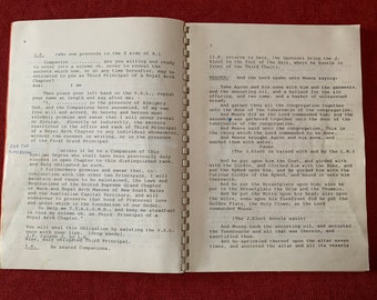 Vintage Masonic Booklet instructions for ceremony