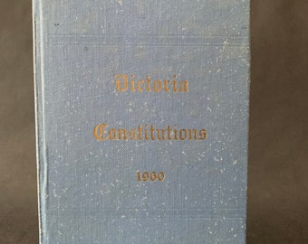 Masonic Hardcover Book Victoria Constitutions 1960