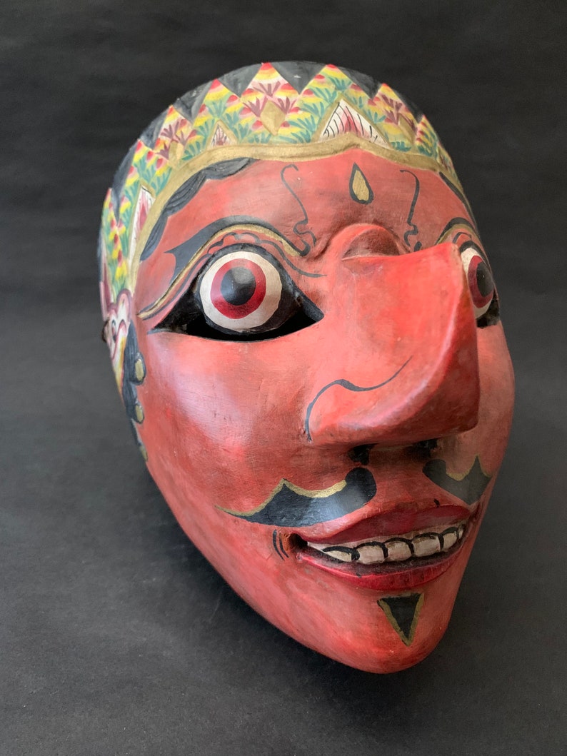 Traditional Wooden Javanese Mask of Character Klana Sewandana From ...