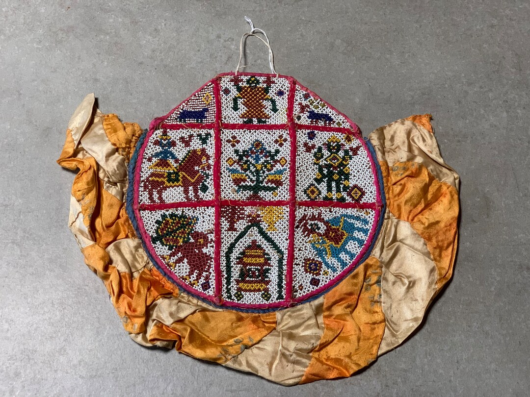 Rare Traditional Hand Beaded Hindu Wall Hanging From Jodhpur Etsy