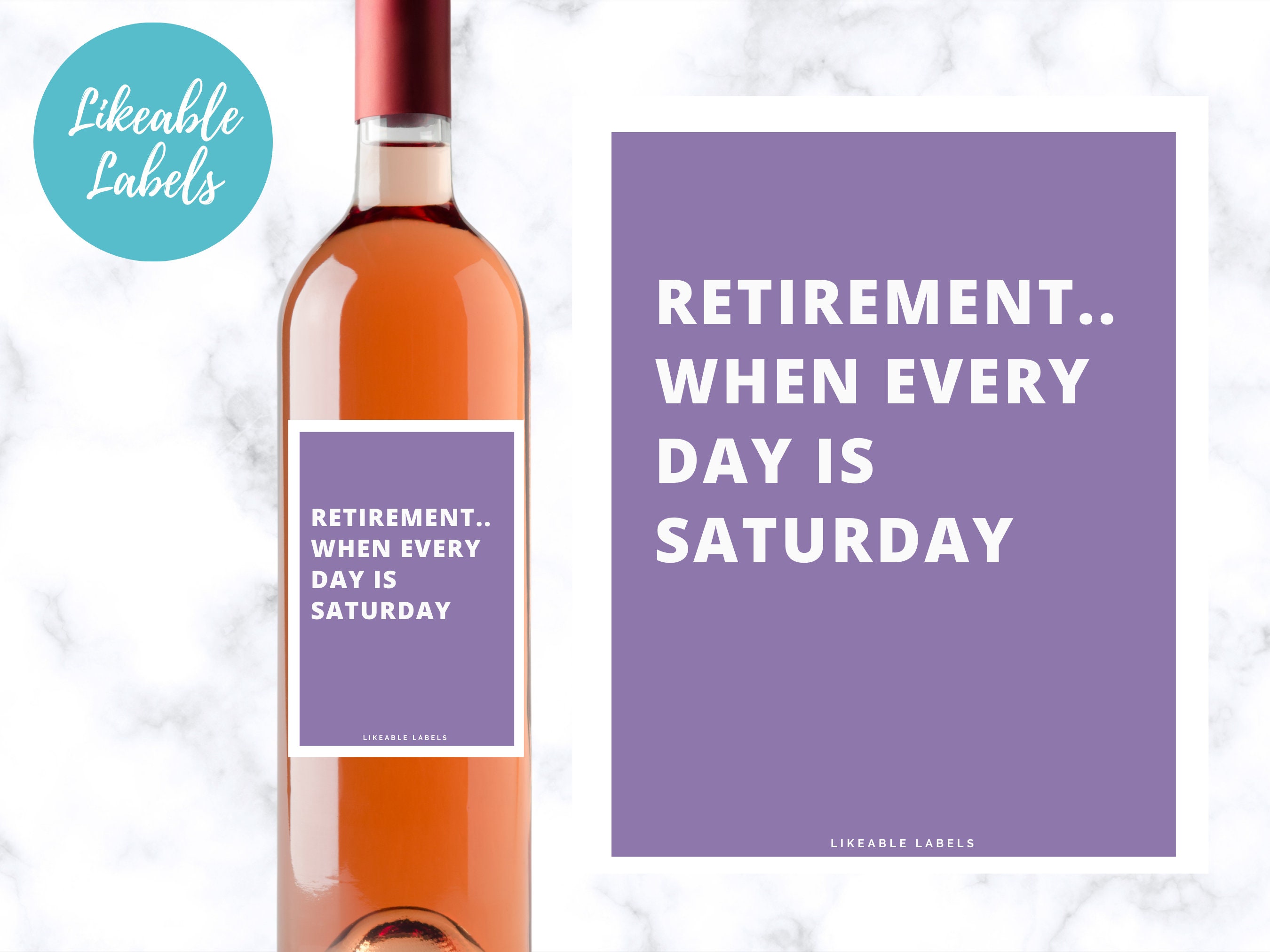 Retirement Wine Label Funny Retirement Wine Label Funny | Etsy