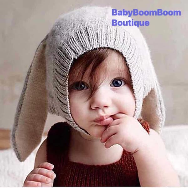 baby Kid Infant Toddler Girl boy Unisex Beanies Winter Animal Kids crochet baby Knit Hat Baby Bunny Ears Hat Baby Photo Props Rabbit Hat