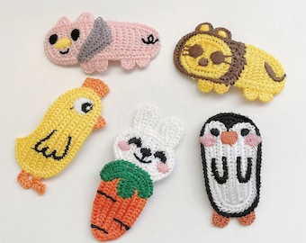 Cartoon Animals Hair Clip| Toddler Baby Hair Clip| Baby Toddler Girl Hair Clip| Knitted Handmade Hair Clip| Baby Hair Accessories Barrettes