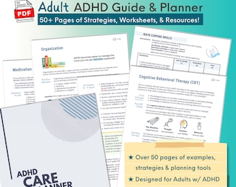Adult ADHD Planner & Guide: 50+ Pages of Worksheets (PDF)