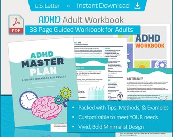 Adult ADHD Workbook: 40-Page Guided Journal (PDF)