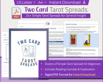 Simple Tarot Spreads for Beginners: 24+ Card Readings (PDF Download)
