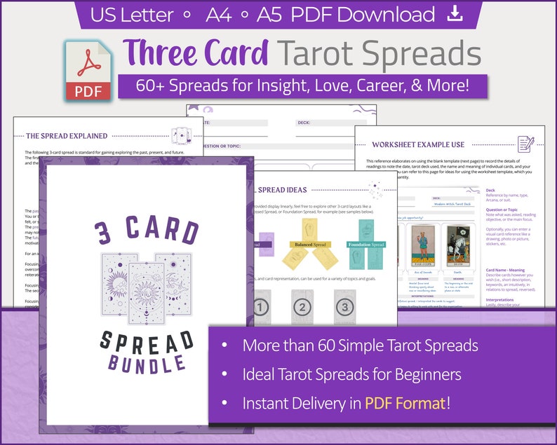 PRINTABLE Tarot Spreads for Beginners 2021 model 60+ Learn - Sim With All stores are sold