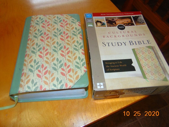 Cultural Background Study Bible Leather Bound Etsy