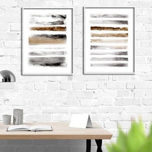 wall art prints,  jpg printable digital poster instant download . brown, black , gray  abstract  decoration watercolor digital  art