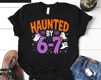 Haunted By 67 Shirt Funny 6-7 Meme, Italian Brainrot Halloween Tee, Six Seven Gaming Gift Shirt T-shirt