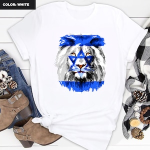 flag of israel lion jewish israel flag Shirt, Pray For Israel, Support Israel tshirt