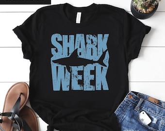 Shark Week Shirt,Shark Week Gifts,Save the Sharks,Shark Clothing,Shark Shirt,Great White Shark,Beach Summer Tee Shark Fans Shirt