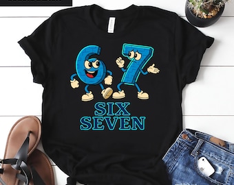 67 Six Seven Shirt 6-7 Meme, Funny Italian Brainrot Tee, Kids Gaming Viral Gift, Gen Alpha Slang Apparel T-shirt