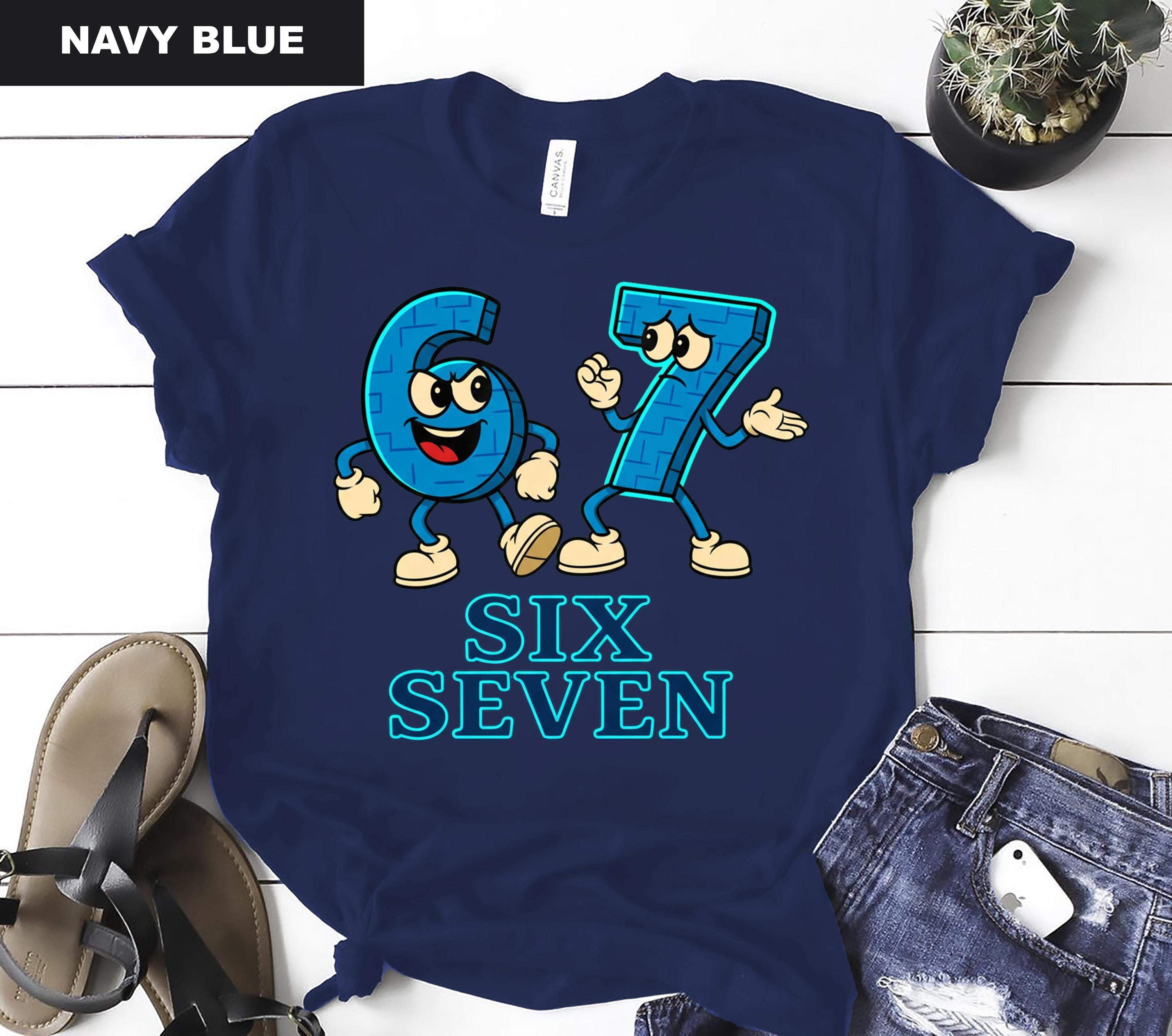 67 Six Seven Shirt 6-7 Meme, Funny Italian Brainrot Tee, Kids