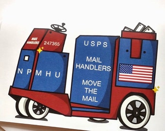 Mail Handlers Mule Card: USPS Postal Service Greeting Card