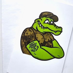 Gator Navy Dude Cartão de felicitações Shout Out Shipmate Operating Forces Liberty Call Sea Duty Enlisted Officer Surface Warfare Qualified CPO EUA