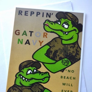 Gator Team Friends Card Liberty Buddy Frota Anfíbia Guerra de Superfície Combate Expedicionário Navio de Carga Dever Marítimo MARDET Desdobrado Shipmate EUA