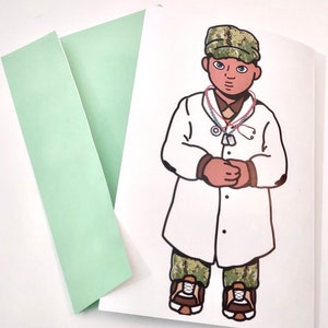 Militaire Médecin Ami collègue Carte Infirmière Corps médical Comfort Mercy Pensacola Hôpital de la Marine de Charleston Clinique de l'Armée Unité de la Maison Blanche