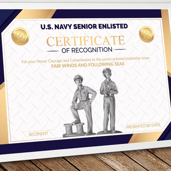 USN Chief Petty Officer Certificate Fouled Anchor Selection 2023 Initiation Proud Khaki Division Command Senior Enlisted Congratulate Creed