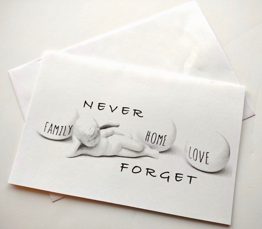 Never Forget Card: Family, Home, Love - Memorial Greeting With Envelope ...