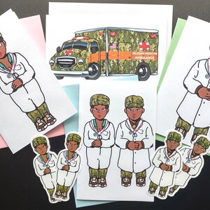 Militärische Sanitätsdienste Doc Card Paket Krankenhausversorger Krankenschwester Praktizierender Feldlinienheim Transport Armee Marine Trauma Arzt Versicherung