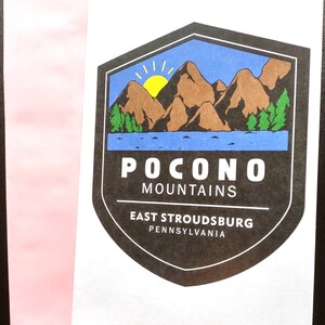 Cartão de felicitações de East Stroudsburg, Pensilvânia, Montanhas Pocono, NEPA, Cachoeiras, Férias, Condado de Monroe, Caminhadas, Delaware Water Gap, Mount Airy, ESU