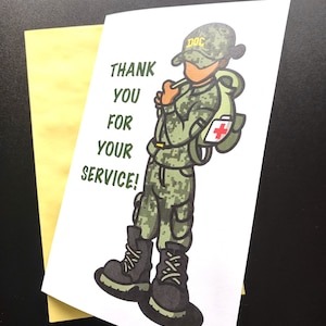 Ela Combat Ready Doctor Friends Card Marinha Exército Hospital Corpsman Field Medic Batalha Militar Emergência Entrega de Cuidados de Saúde Primeiro Socorrista