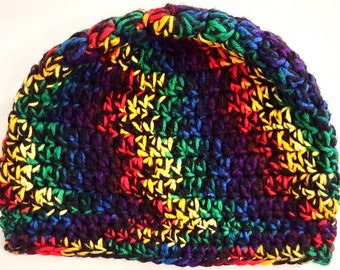 Crochet Knit Beanie Cap Hat Skully Chemotherapy Warm Colorful Stitched Cozy Hair Cover Alopecia Bald Alopecia Protection Unisex Men Woman