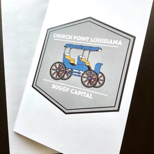 Cartão de felicitações Church Point Louisiana Paróquia de Acadia Capital de carroça Cajun Country 70525 Dirty South Bairro orgulhoso Main Street EUA