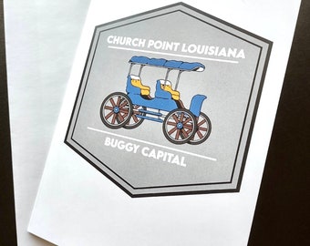 Wenskaart Church Point Louisiana: Buggy Capital Art