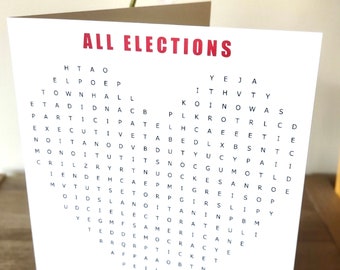 2024 Election Word Puzzle Card: Civic Education