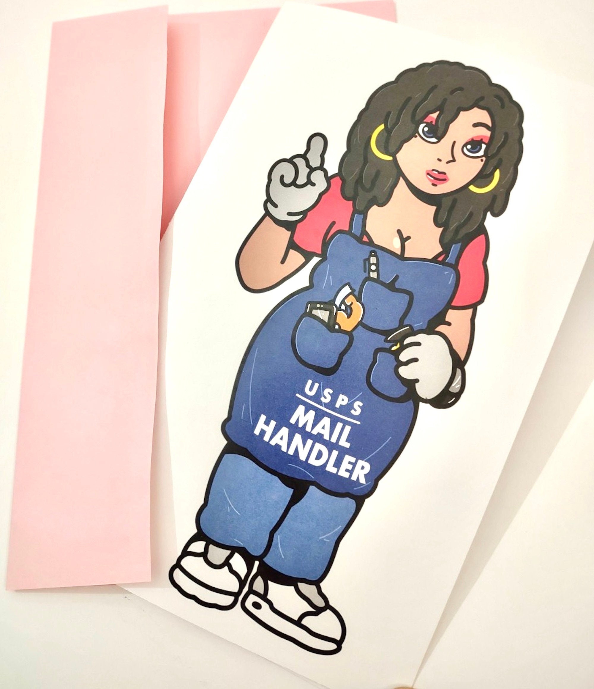 USPS Mail Handler Girl Power Greeting Card