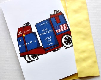 USPS Mail Handler Greeting Card: Tow Motor Driver Thank You