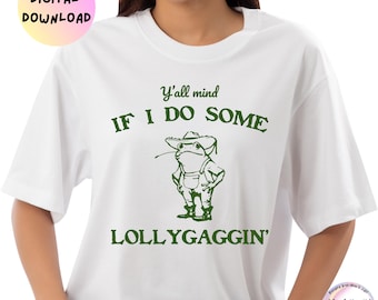Funny Cowboy Frog PNG: Western Meme Shirt Design (Digital Download