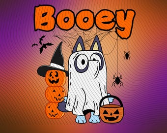 Ghost Dog Halloween PNG: Funny Spooky Family Design (Digital Download)