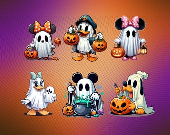 Mickey and Friends Ghost PNG: Halloween Digital Download