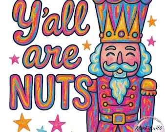 Glitter Christmas Nutcracker PNG, Brushstroke Design (Digital Download)
