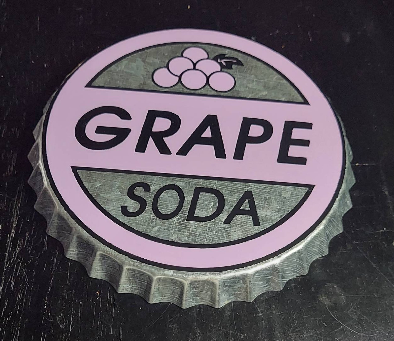Grape Soda Bottle Cap wall decor Etsy