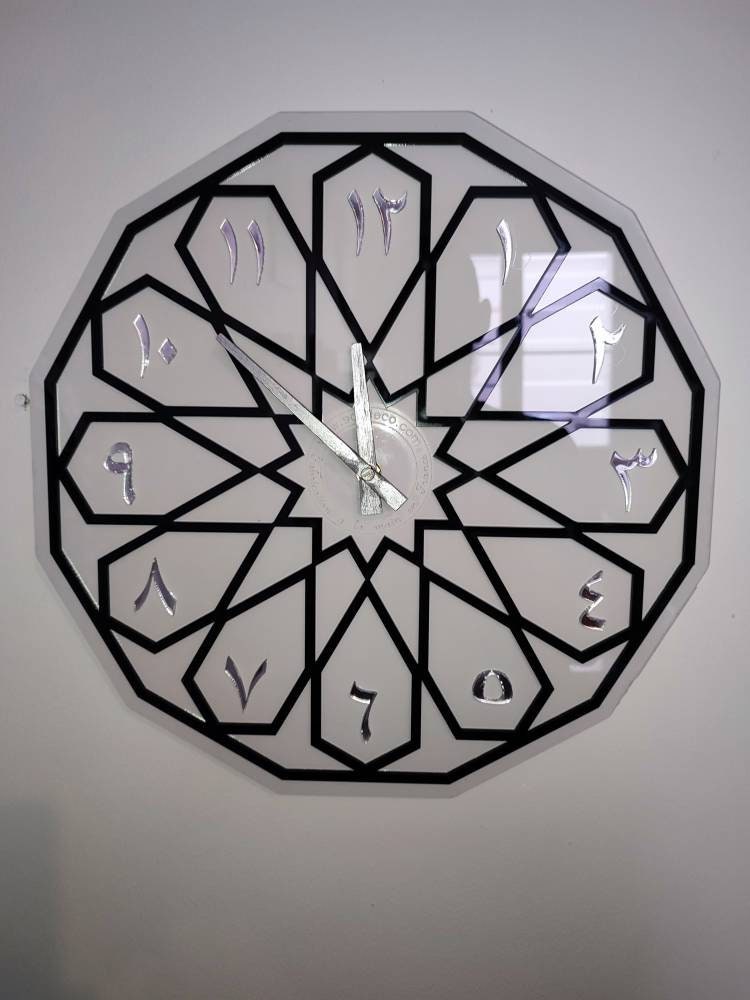 Horloge en Acrylique Handmade in France - Atelier Sqydeco Woodclock