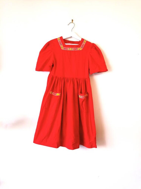 Robe rouge 8 ans sale