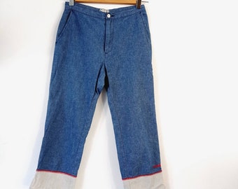 Pantacourt chipie vintage années 90 Y2k taille XS corsaire en jean