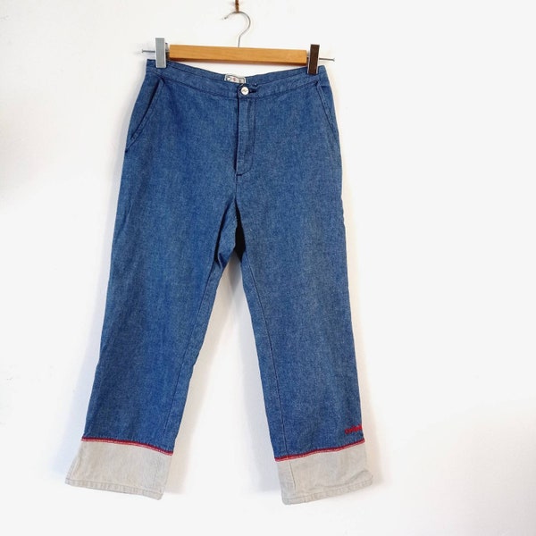 Pantacourt chipie vintage années 90 Y2k taille XS corsaire en jean